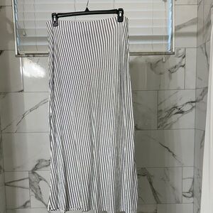 a new day Women's Maxi Skirt - Navy and White Stripes